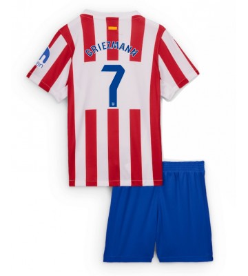 Atletico Madrid Antoine Griezmann #7 Primera Equipación Niños 2025-26 Manga Corta (+ Pantalones cortos)